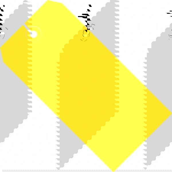 Blank Tag: 8'' High, Yellow, Synthetic Paper